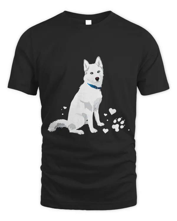 cute white Siberian Husky - sweet white Snow dog T-Shirt