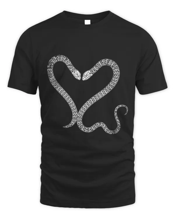 Heart Reptile Wild Pet Lover Valentines Day Gift Snake T-Shirt