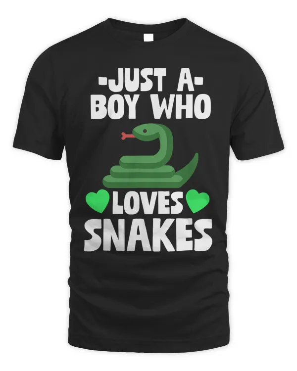 Just A Boy Who Loves Snakes Snake Lover Gift T-Shirt Copy