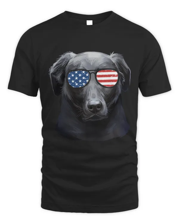 Black Labrador Retriever American Flag Lab Dog Sweatshirt