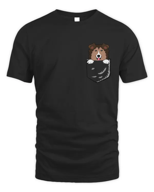 Adorable Little Sheltie In The Pocket T-shirt