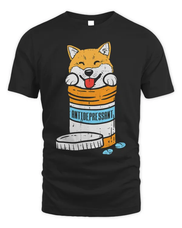 Antidepressant Shiba Inu Akita Japanese Dog Doge Meme Gift T-Shirt