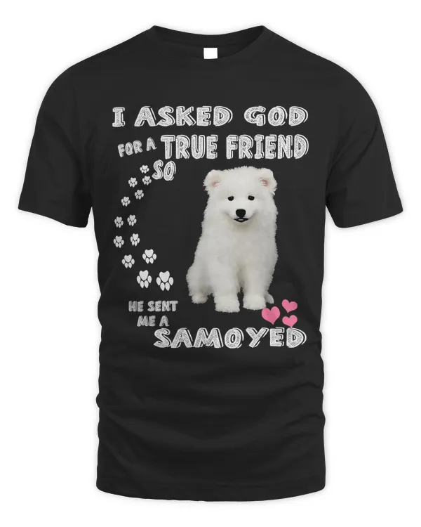 Cute Fluffy Puppy Lover, Sammy Dog Mom Smiley Dad, Samoyed T-Shirt