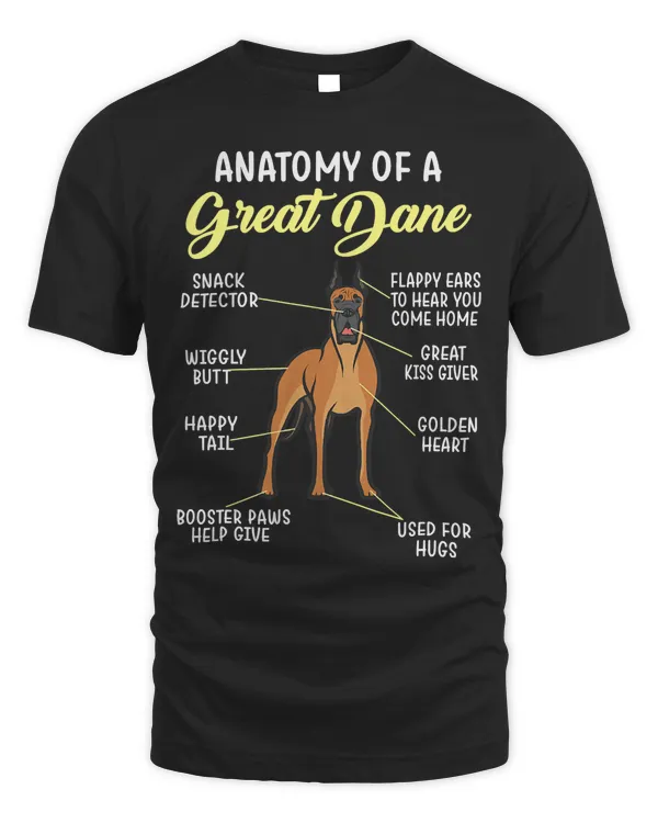 Anatomy Of A Great Dane Funny Dog Lover T-Shirt