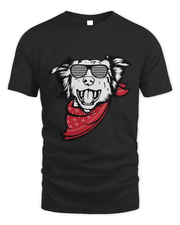 Australian Shepherd Sheltie Face Shutter Glasses Gift T-Shirt