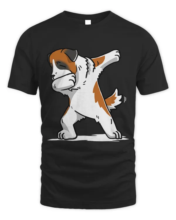 Funny Dabbing Saint Bernard Dog T-Shirt Dab Dance Gift Shirt