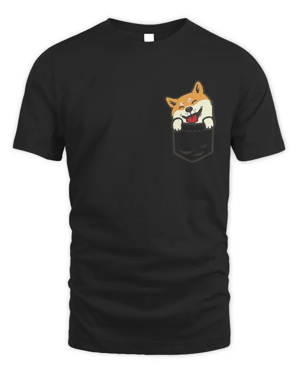 Cute Shiba Inu In Your Pocket Akita Dog Lover Owner Gift T-Shirt
