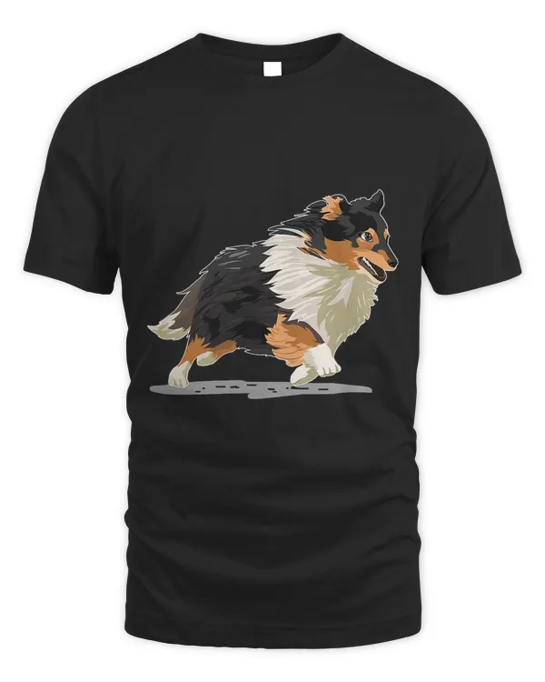 Cute Sheltie Shetland Sheepdog Agility Dog Sport T-Shirt T-Shirt