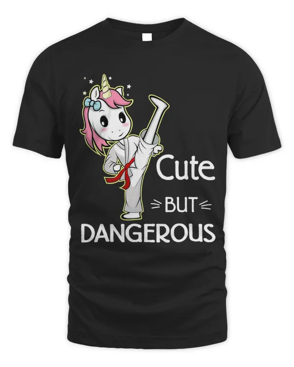 Cute But Dangerous Funny Karate Taekwondo T-Shirt