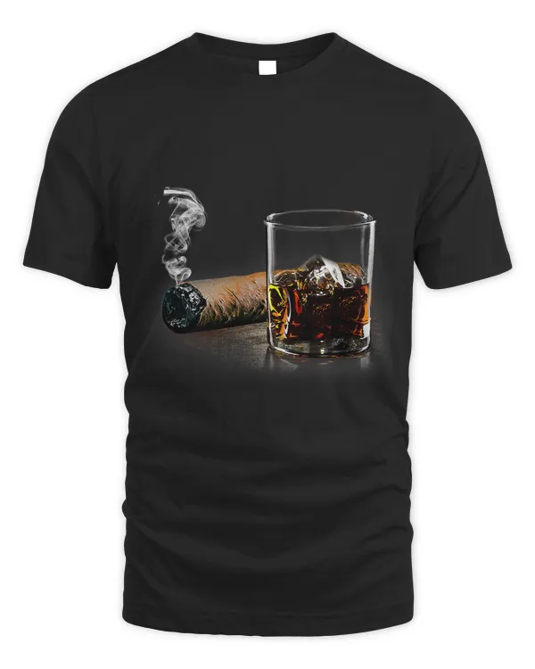 Cigar and Bourbon T-shirt Great Gift for Cigar Lounge Lovers T-Shirt