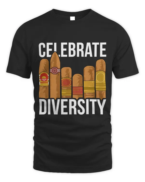 Cigar Shirts For Men Celebrate Diversity Cigars Whiskey T-Shirt