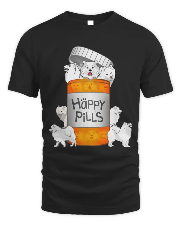 Happy Pills Samoyed dog tshirt