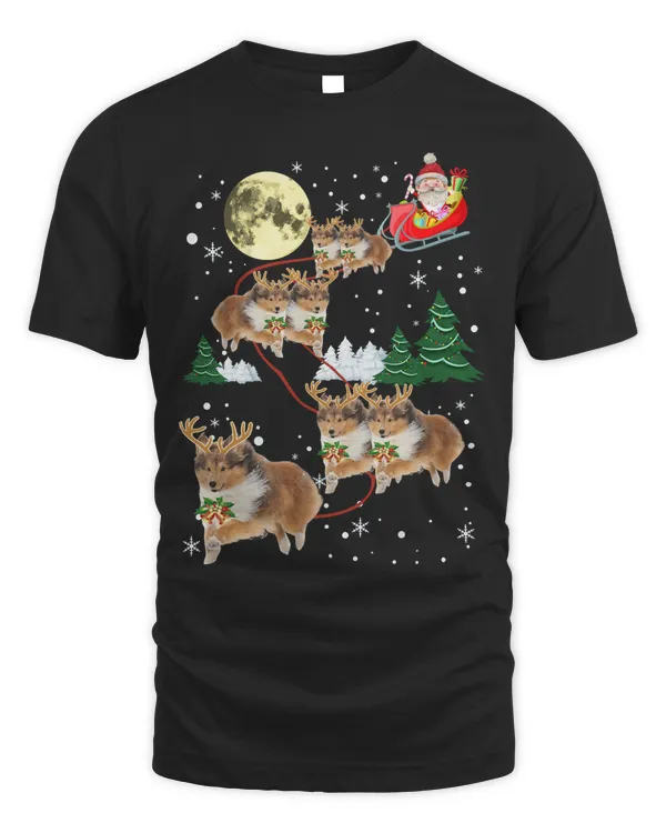 Funny Reindeer Sheltie Xmas Christmas Dog Lovers Gift Sweatshirt