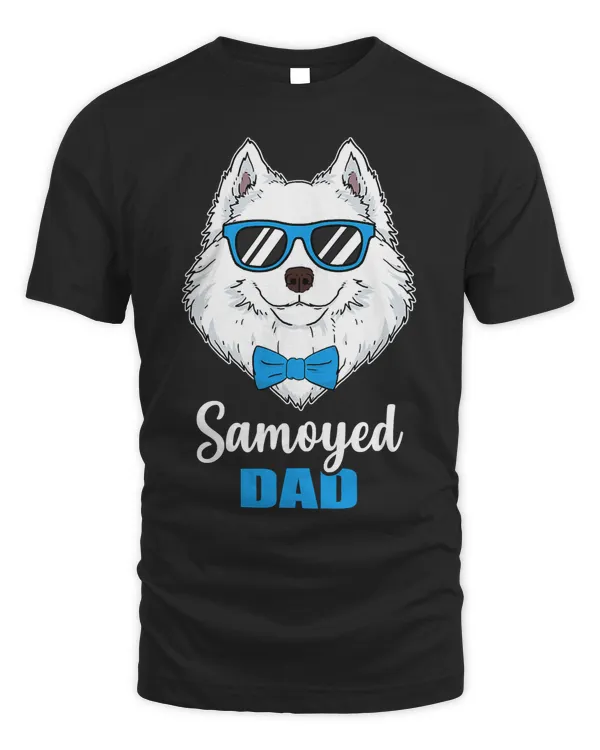 Mens Funny Samoyed Dad Gift Idea Proud Dog Owner T-Shirt
