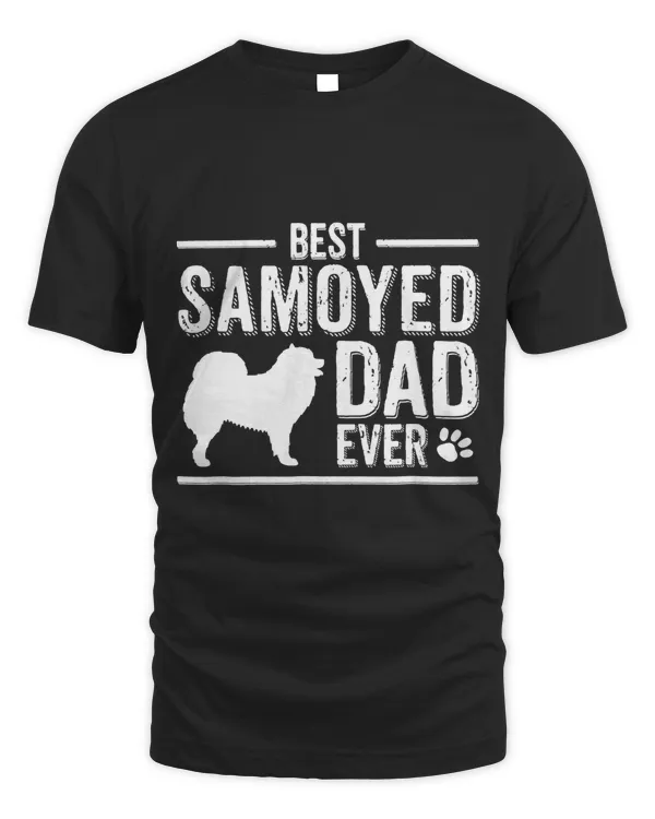 Mens Samoyed Dad T-Shirt Best Dog Owner Ever