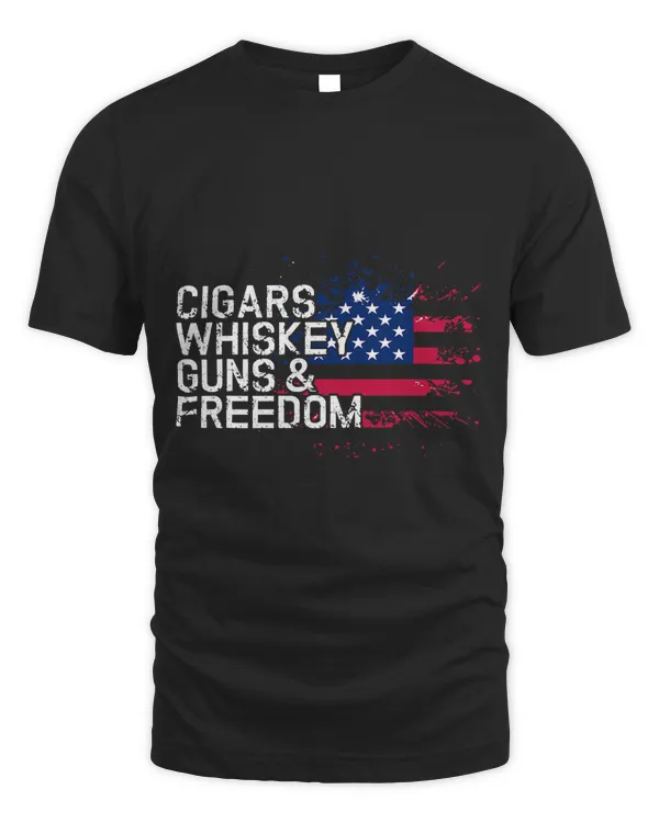 Cigars Whiskey Guns and Freedom T shirt Cigars T-Shirt