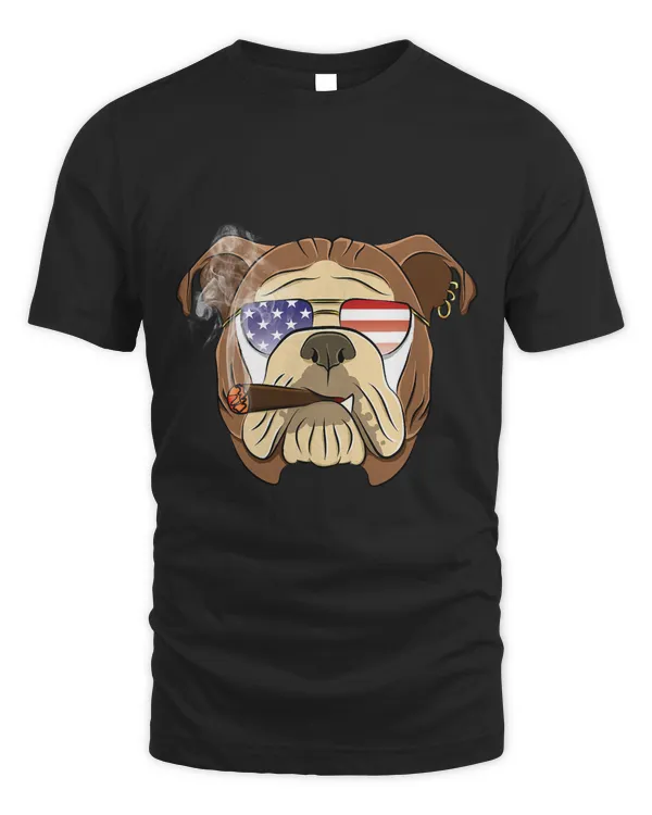 Funny Cigar Shirt, Gift for Cigar Dog Lovers USA T-Shirt