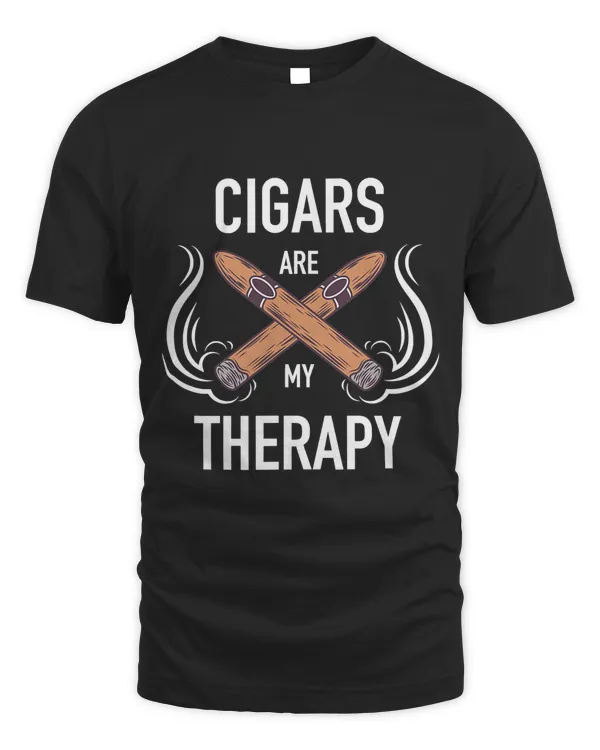 Funny Cigar Smoker Tshirt Cigars are my Therapy Gift Shirt T-Shirt