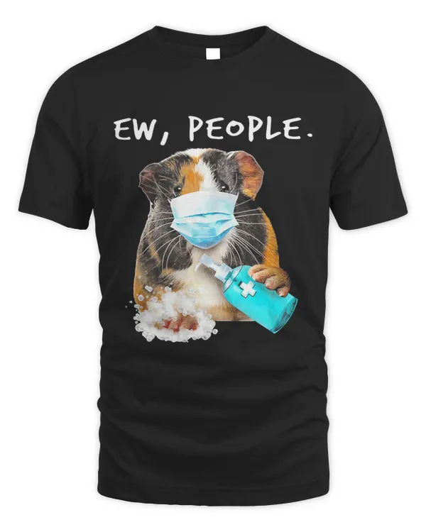 Guinea Pig Ew People Guinea Pig Wearing A Face Mask T-Shirt