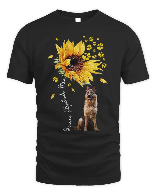 German Shepherd Dog Womens Sunflower German Shepherd Mom Dog Lover 176 Dog Mom Dog Dad
