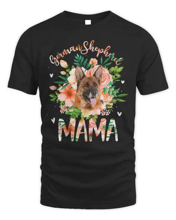 German Shepherd Dog Mama Flower Funny Dog Lover Mama 171 Dog Mom Dog Dad