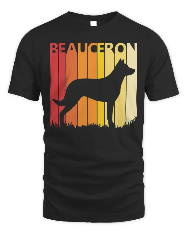 Retro Beauceron Dog T-shirt Merry Christmas Gift