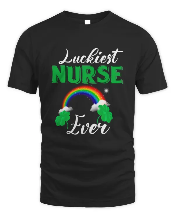 RD Luckiest Nurse Ever Nurse St Patricks Day Women Men RN Scrub Shirt