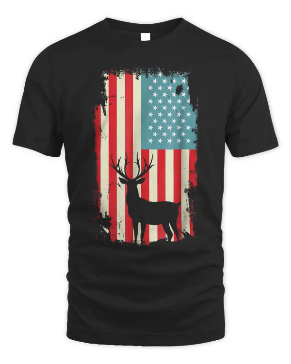 American Deer Hunter Patriotic T Shirt For men Women