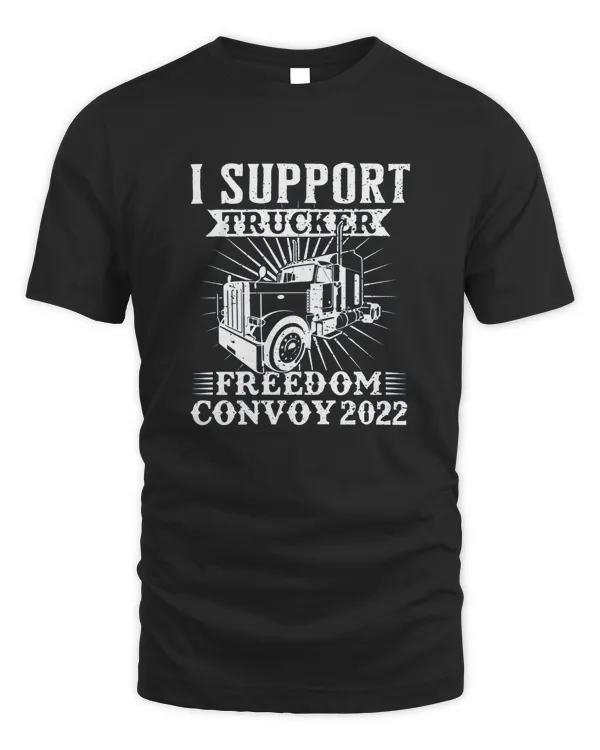 Canada Freedom Convoy 2022 Canadian Truckers Support Flag T-Shirt
