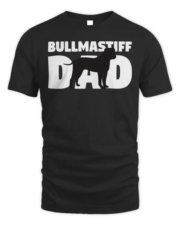 Bullmastiff Dad T-Shirt Bullmastiff Gift Father Dog Dad Tee