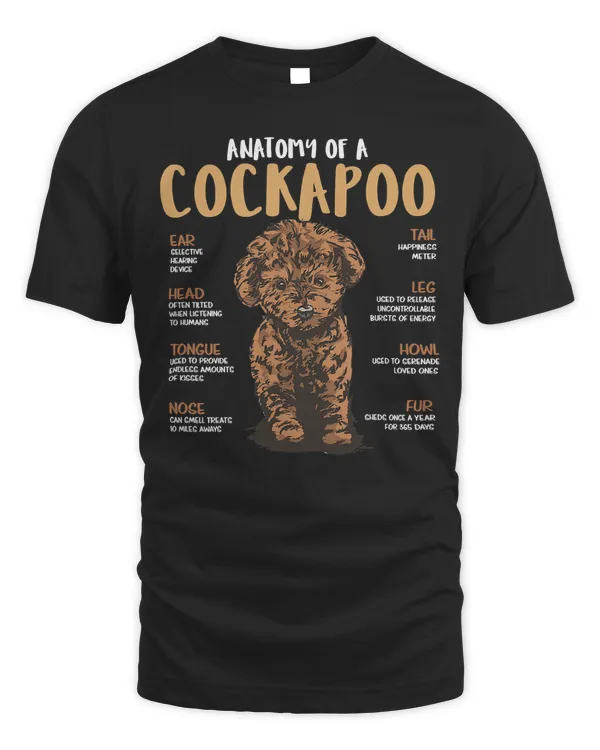 anatomy of A Cockapoo Breed Dog Pet Hound Lover Gift T-Shirt