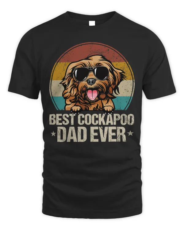 Best Cockapoo Dad Ever Vintage Dog Lover Gift T-Shirt