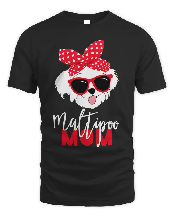 Dog Lovers T Shirt Maltipoo Mom Fur Mama Shirt