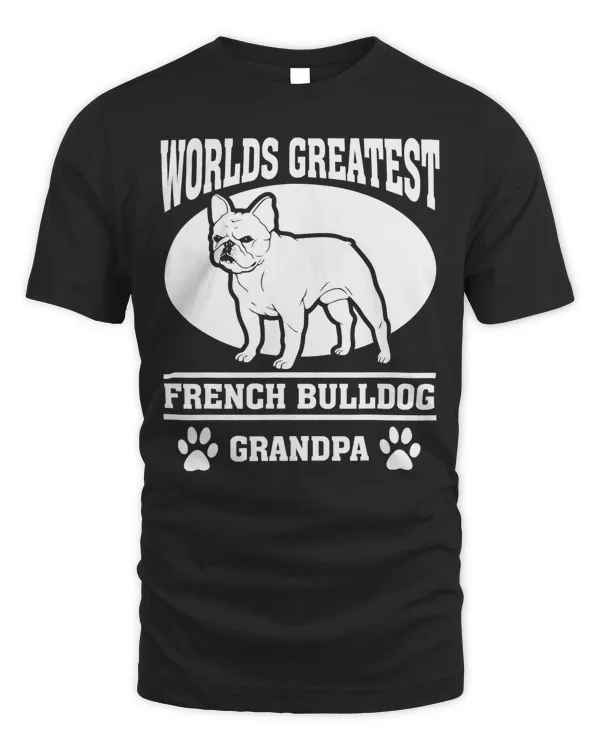 Mens Worlds Greatest French Bulldog Grandpa T-shirt