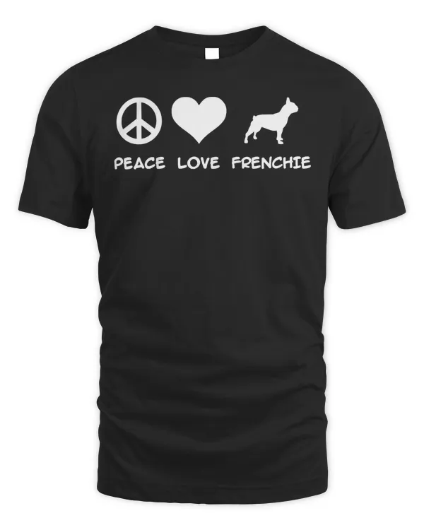Peace, Love, French Bulldog Pullover Hoodie