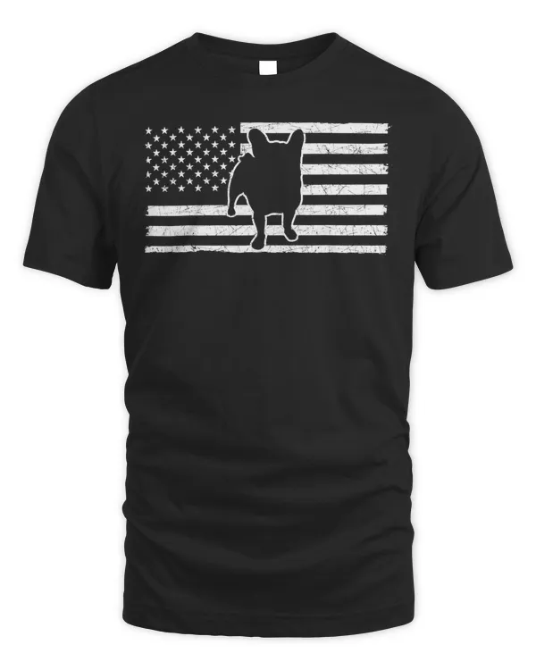 USA Flag Frenchie Pet Dog Patriotic American French Bulldog T-Shirt
