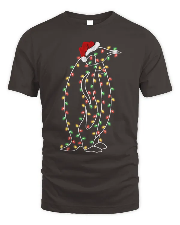 Penguin Pet Bird Xmas Lighting Santa Hat Penguin Christmas 173 - Unisex Standard T-Shirt Unisex Standard T-Shirt
