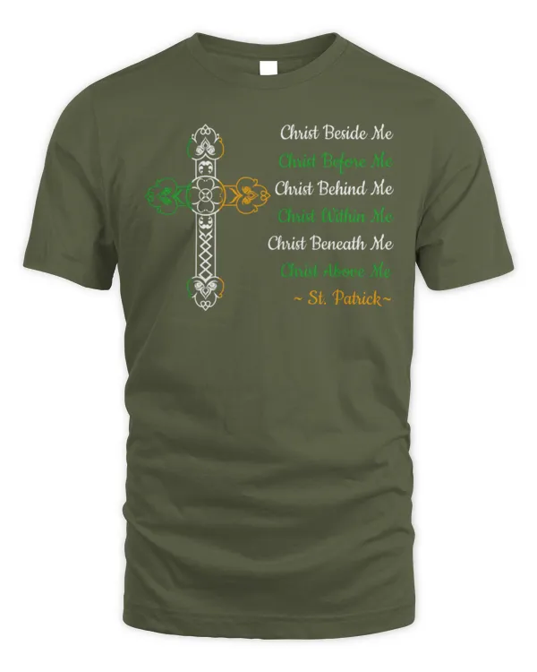 Men Women St Patrick's Prayer Green Christian Cross Irish Long Sleeve T-Shirt - Unisex Standard T-Shirt Unisex Standard T-Shirt