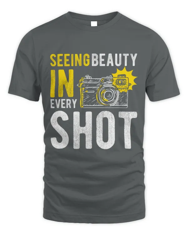 Cute Photographer Seeing Beauty In Every Shot Photographer Photography Camera - Unisex Standard T-Shirt Unisex Standard T-Shirt