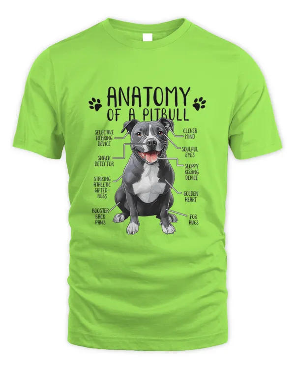 Anatomy Of A Pitbull - Unisex Standard T-Shirt Unisex Standard T-Shirt