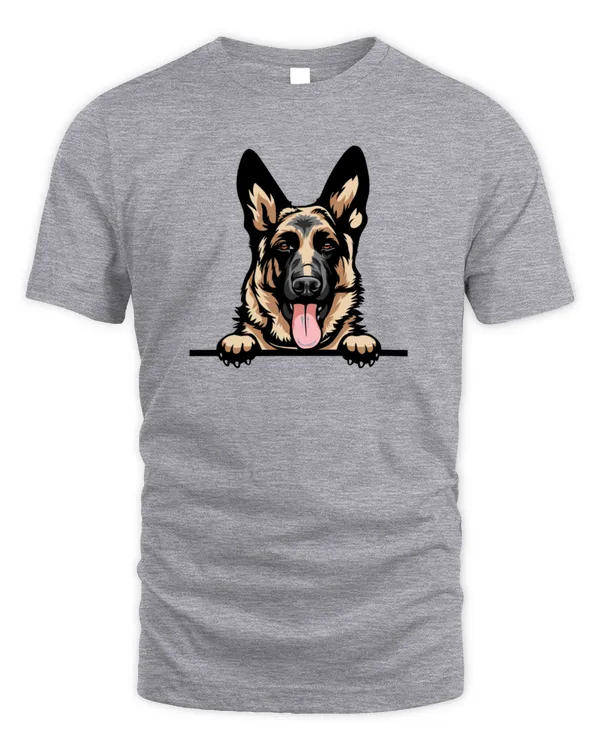 Animal Dog German Shepherd r5fvgb Color Peeking Tshirt