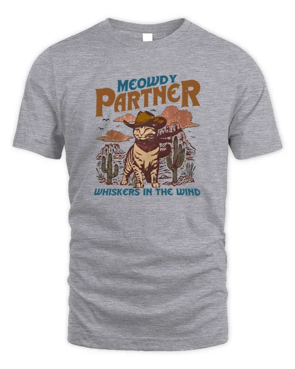 Meowdy Partner Cowboy Cat Vintage