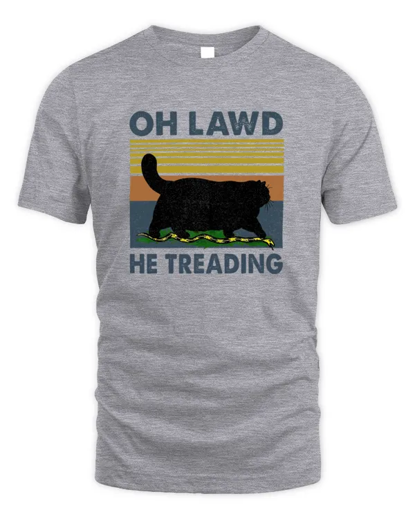 Oh Lawd He Treading Funny Meme Cat