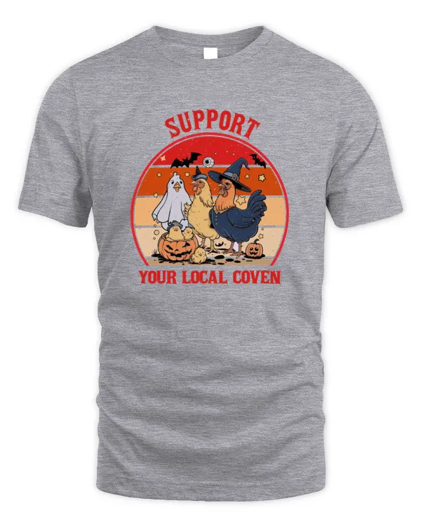 Chicken Support Your Local Coven Witch Farm Lover
