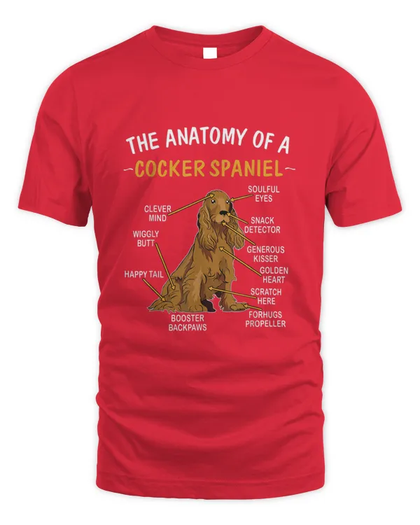 Funny Anatomy Of A Cocker Spaniel For Dog Lovers - Unisex Standard T-Shirt Unisex Standard T-Shirt