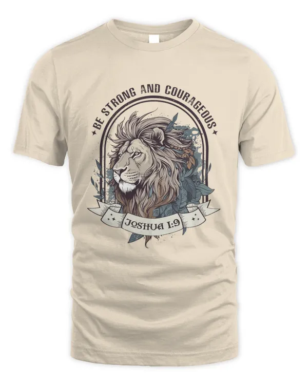 Be Strong and Courageous T-Shirt, Christian Shirts, Bible Verse Aesthetic Clothing Oversized, Jesus Shirt, Gift for Christian Girl