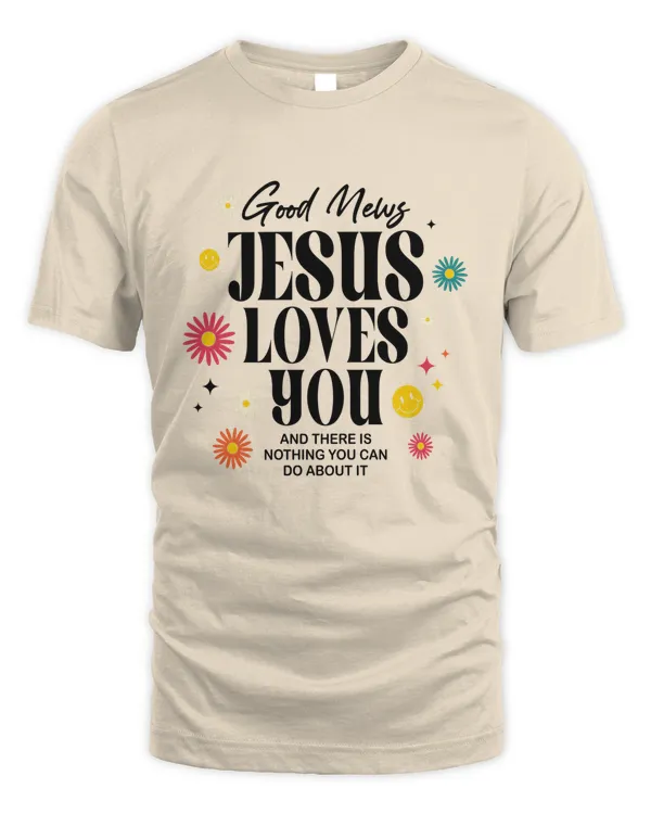 Vintage Good News Jesus Loves You, Jesus T-Shirt, Bible Verse Shirt, Vintage Faith Based Shirt, John 3 16 Shirt, Christian Shirt, Jesus Tee