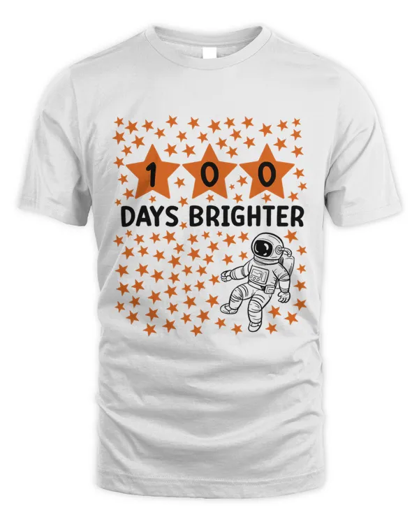 100 Days Brighter Kids Space Astronaut 100th Day of School