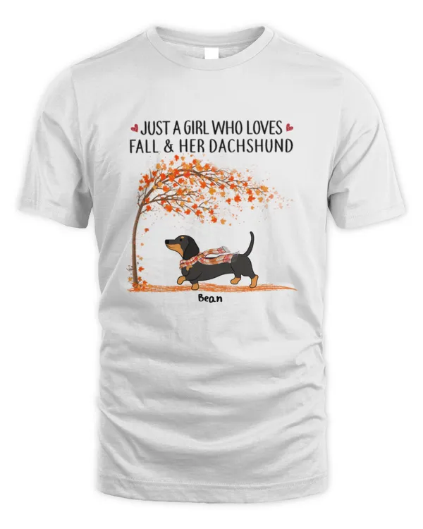 Most Wonderful Time Fall Season Dachshund Personalized Shirt, Gift For Dachshund Mom, Gift For Dog Lover