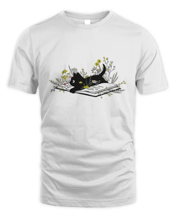 Cute Book Cat Shirt